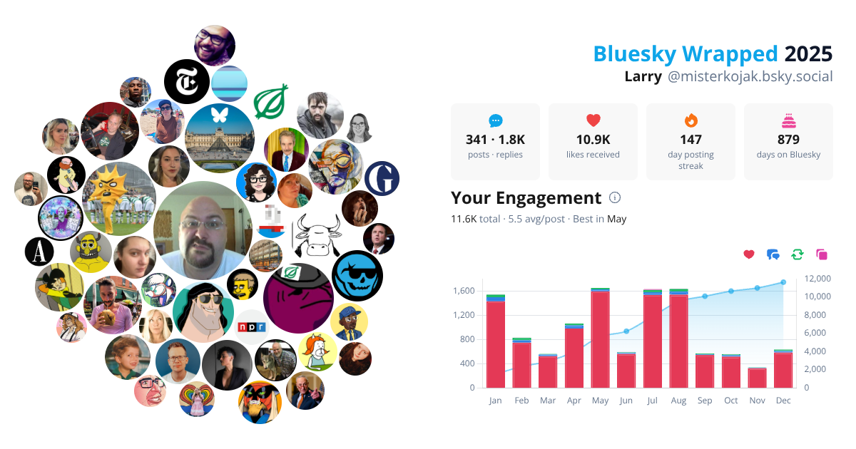 Your Bluesky Wrapped 2025 preview