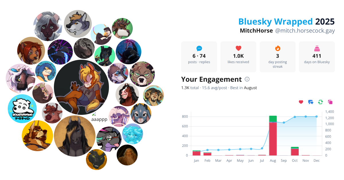 Your Bluesky Wrapped 2025 preview