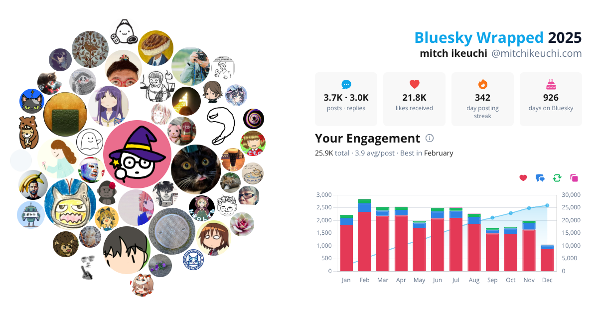 Your Bluesky Wrapped 2025 preview