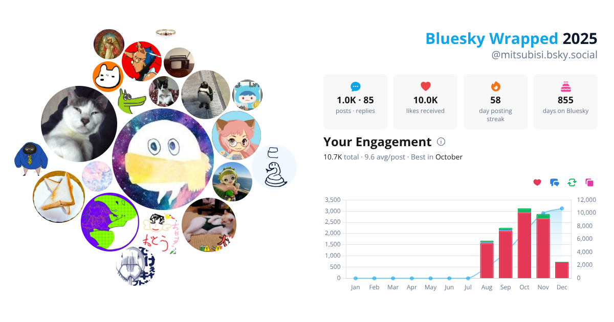 Your Bluesky Wrapped 2025 preview