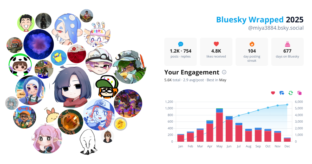 Your Bluesky Wrapped 2025 preview