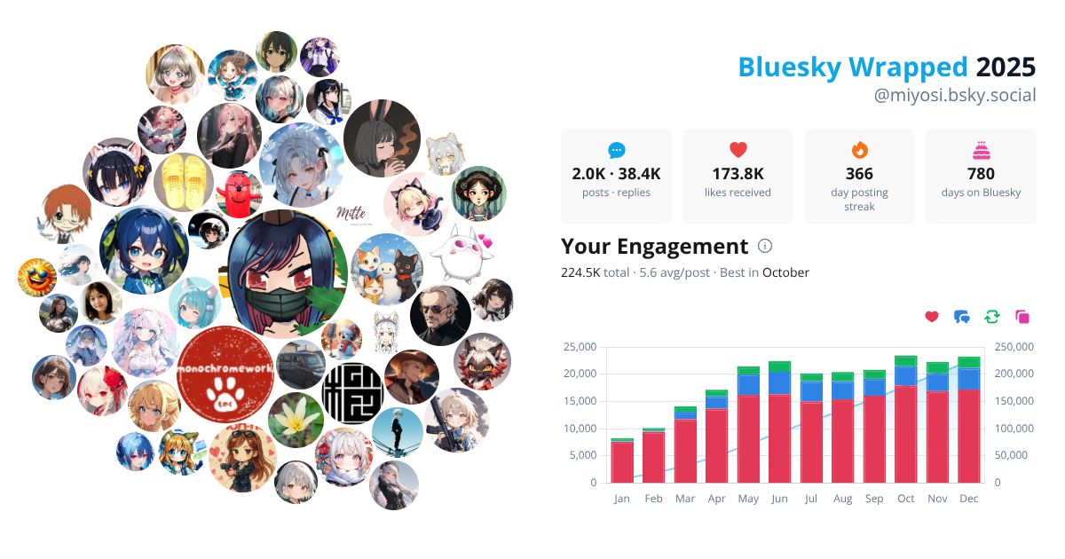 Your Bluesky Wrapped 2025 preview