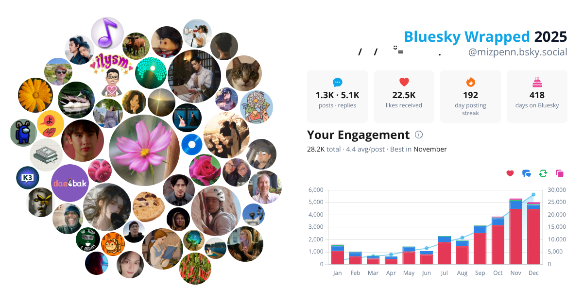 Your Bluesky Wrapped 2025 preview