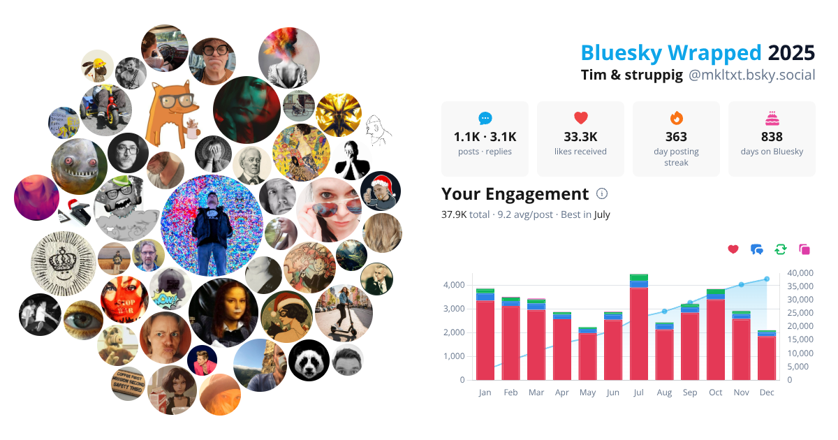 Your Bluesky Wrapped 2025 preview