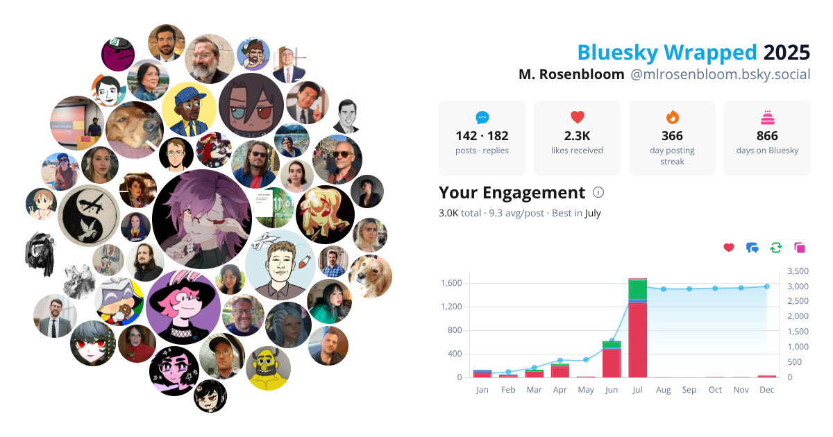 Your Bluesky Wrapped 2025 preview