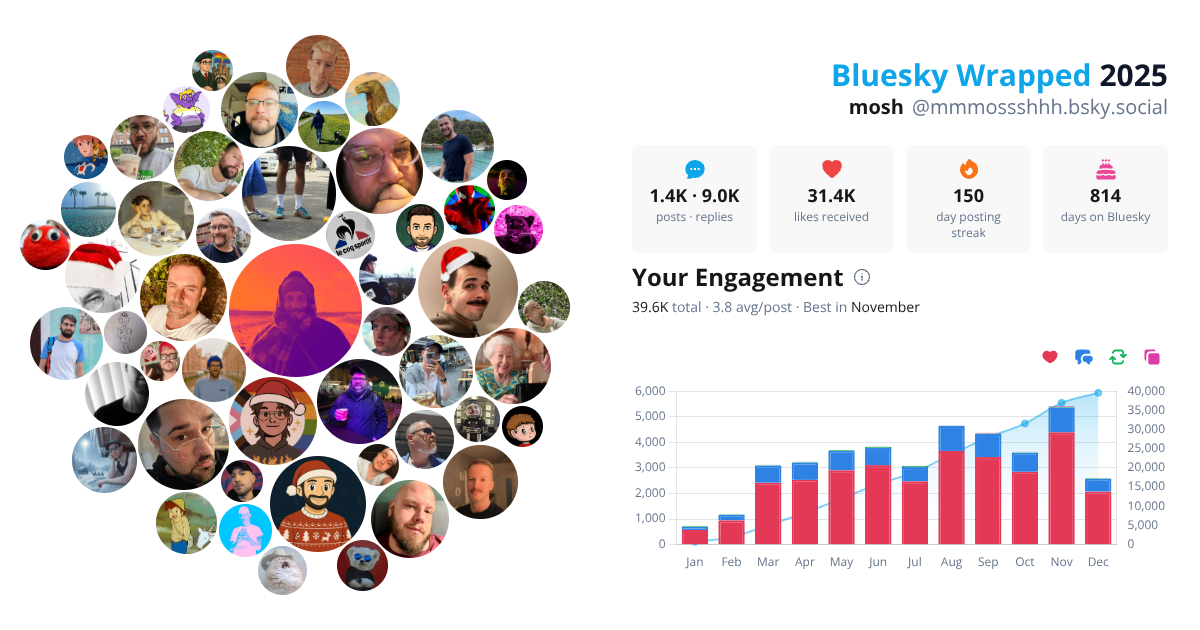 Your Bluesky Wrapped 2025 preview