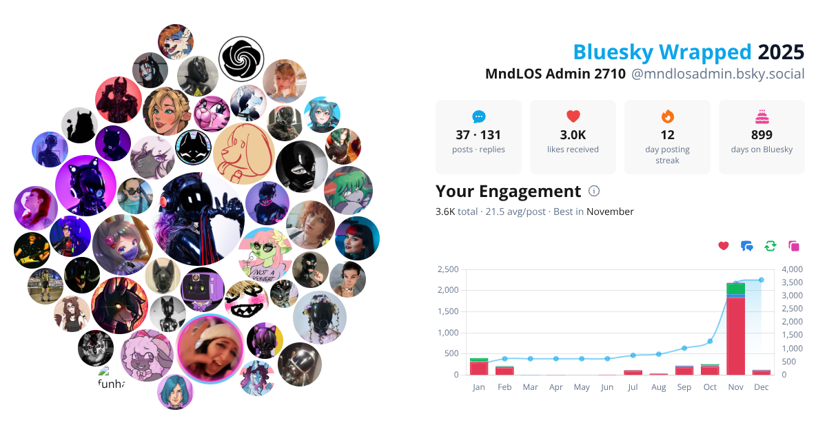 Your Bluesky Wrapped 2025 preview