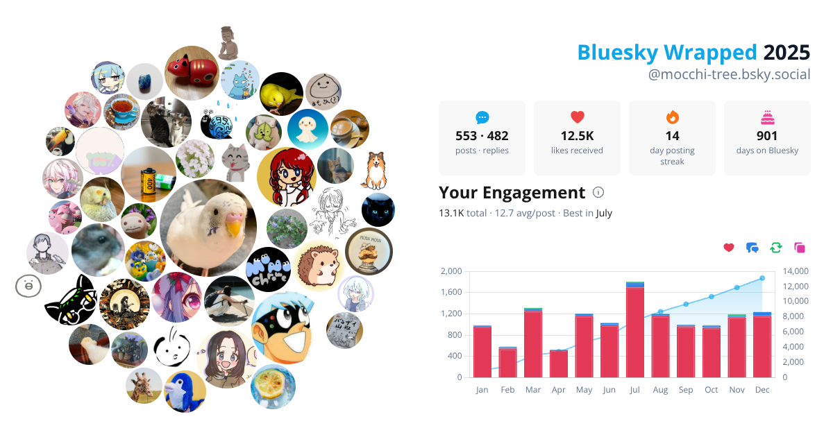 Your Bluesky Wrapped 2025 preview