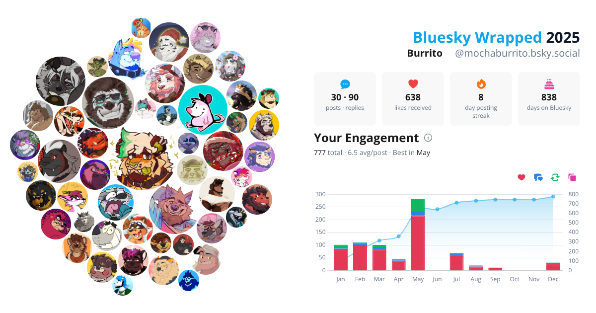 Your Bluesky Wrapped 2025 preview