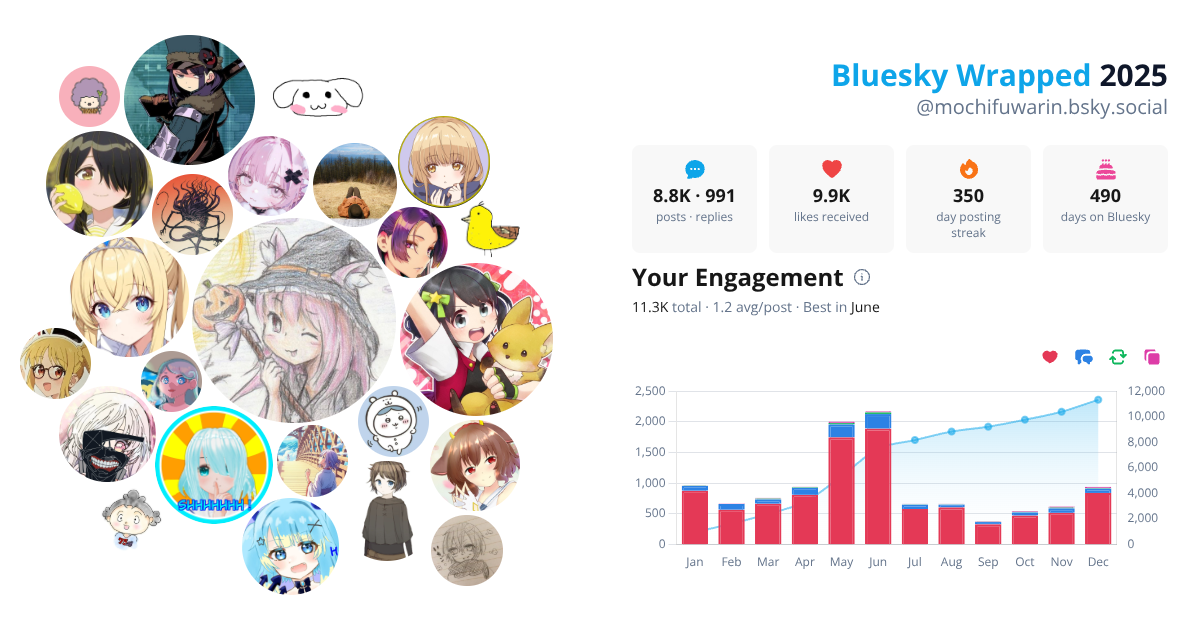 Your Bluesky Wrapped 2025 preview