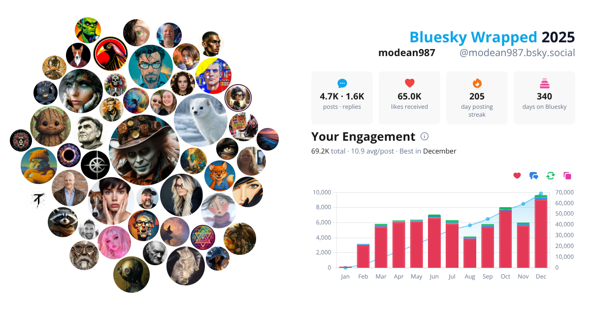 Your Bluesky Wrapped 2025 preview
