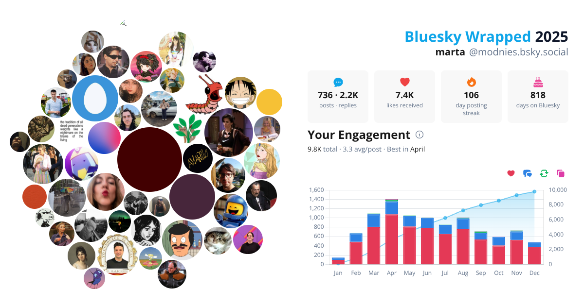 Your Bluesky Wrapped 2025 preview