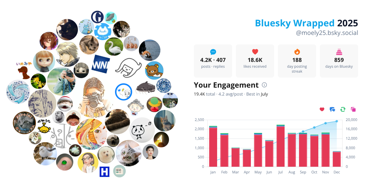 Your Bluesky Wrapped 2025 preview