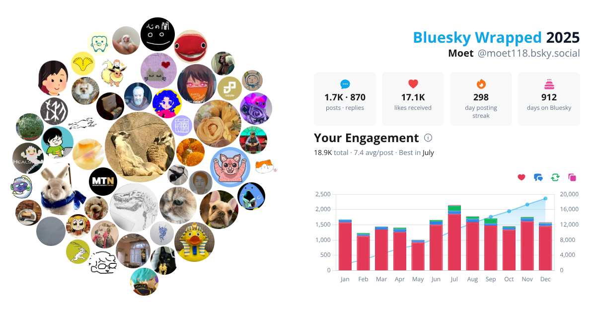 Your Bluesky Wrapped 2025 preview