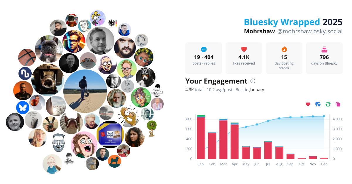 Your Bluesky Wrapped 2025 preview