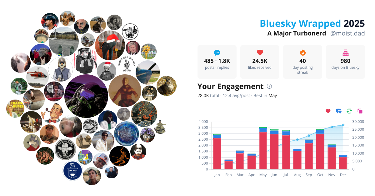 Your Bluesky Wrapped 2025 preview
