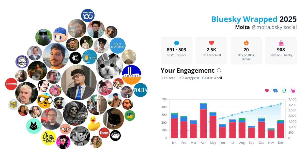 Your Bluesky Wrapped 2025 preview
