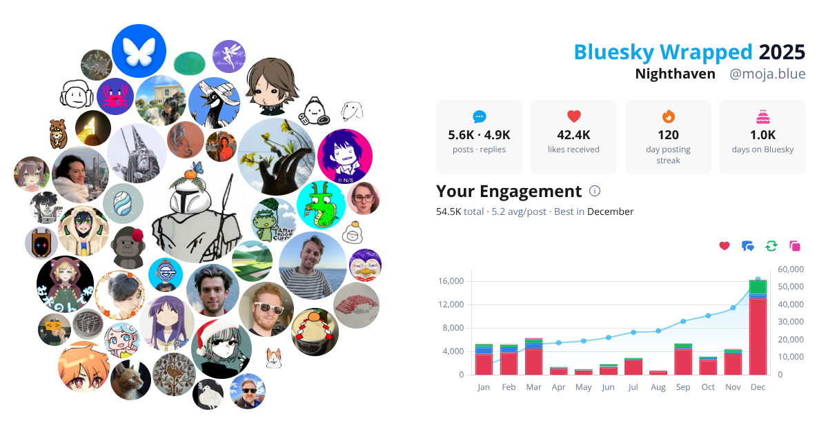 Your Bluesky Wrapped 2025 preview
