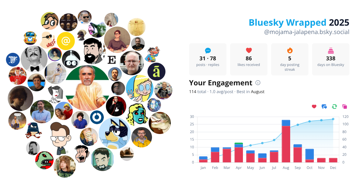 Your Bluesky Wrapped 2025 preview