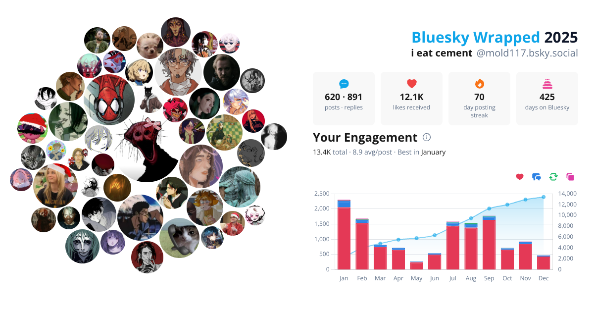 Your Bluesky Wrapped 2025 preview