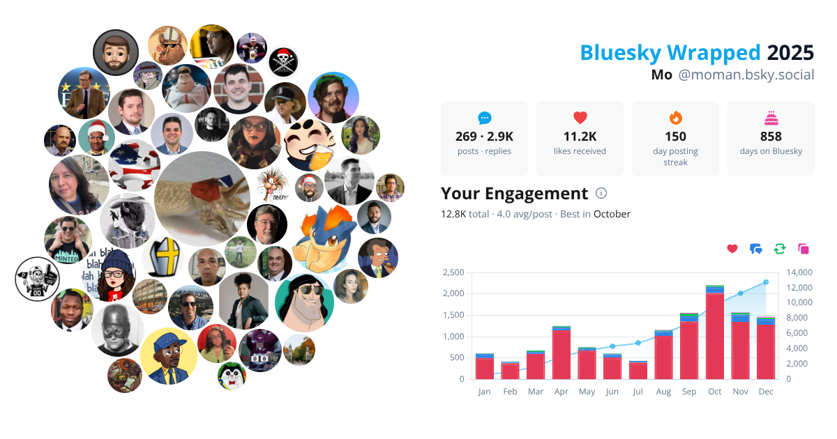 Your Bluesky Wrapped 2025 preview
