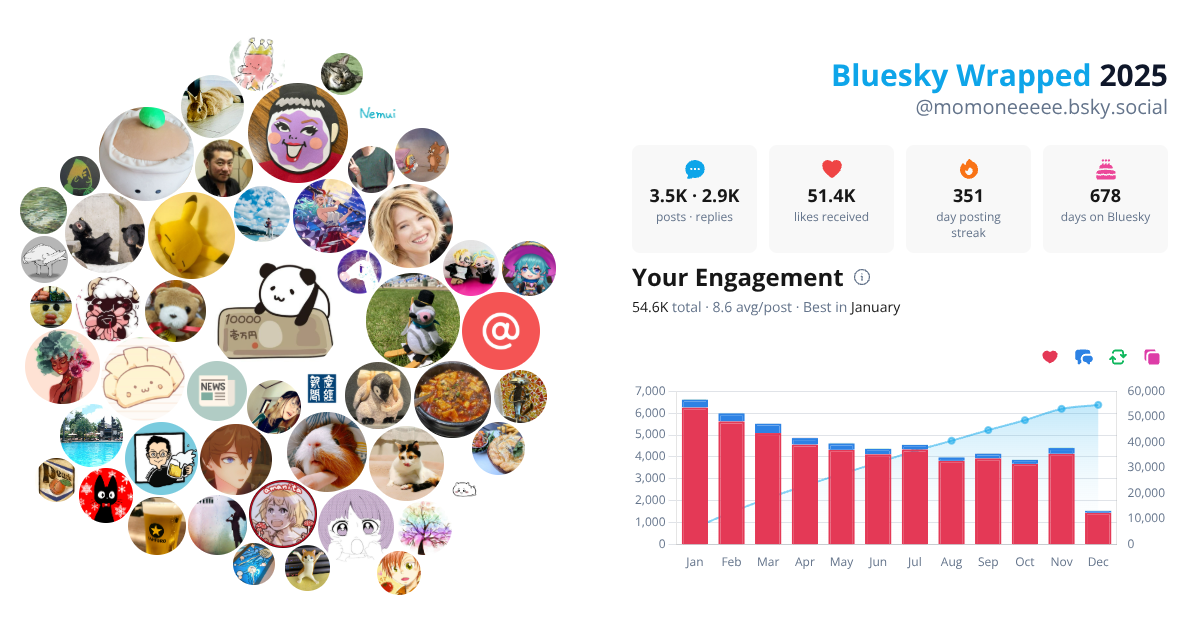 Your Bluesky Wrapped 2025 preview
