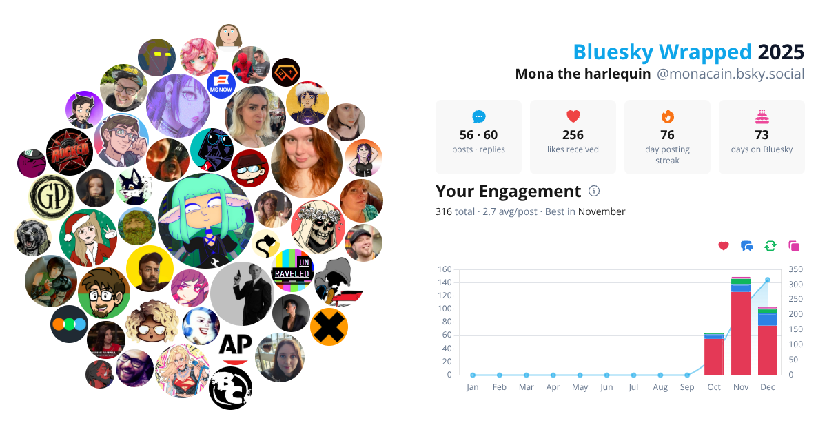 Your Bluesky Wrapped 2025 preview