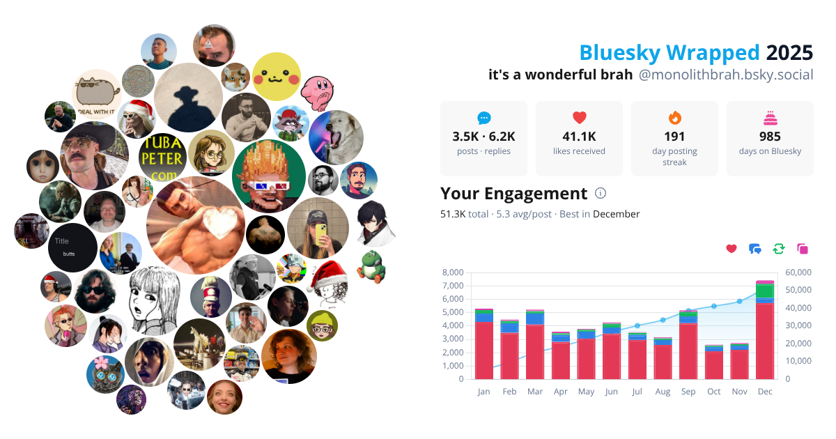 Your Bluesky Wrapped 2025 preview