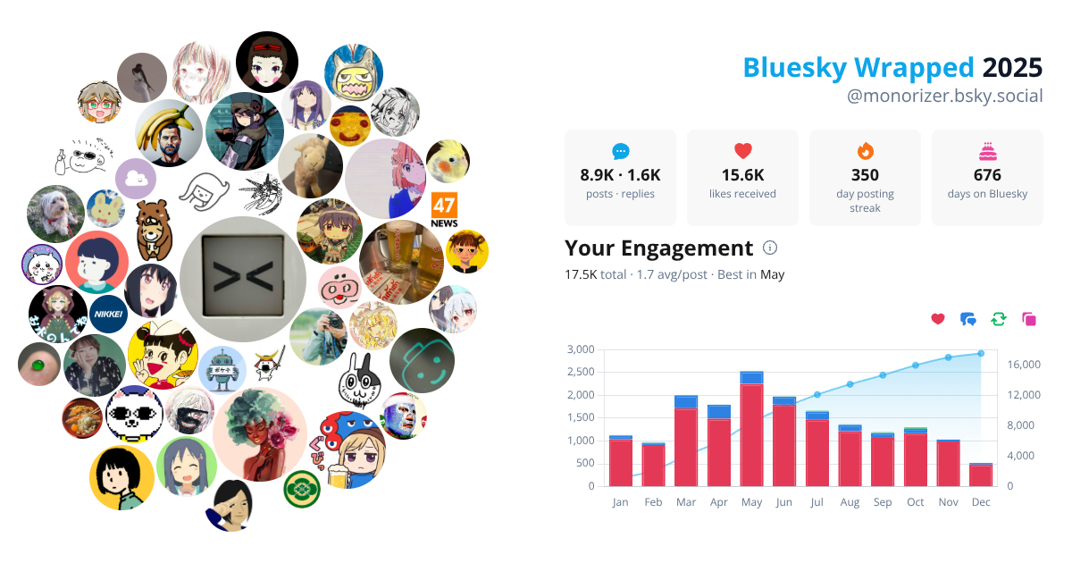 Your Bluesky Wrapped 2025 preview