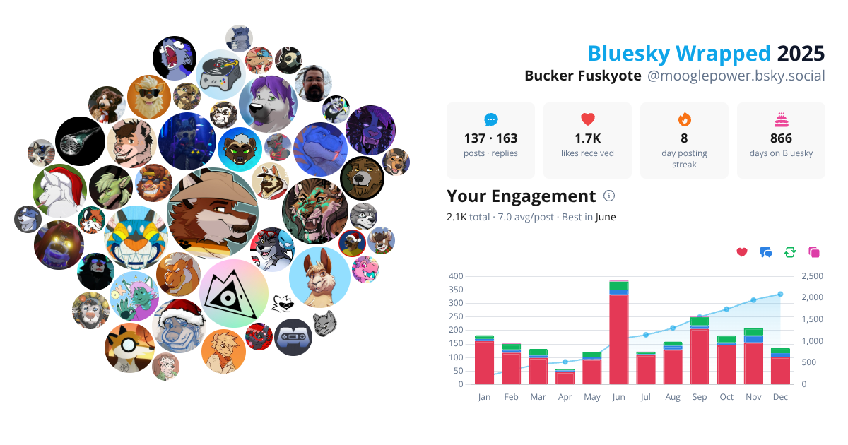 Your Bluesky Wrapped 2025 preview