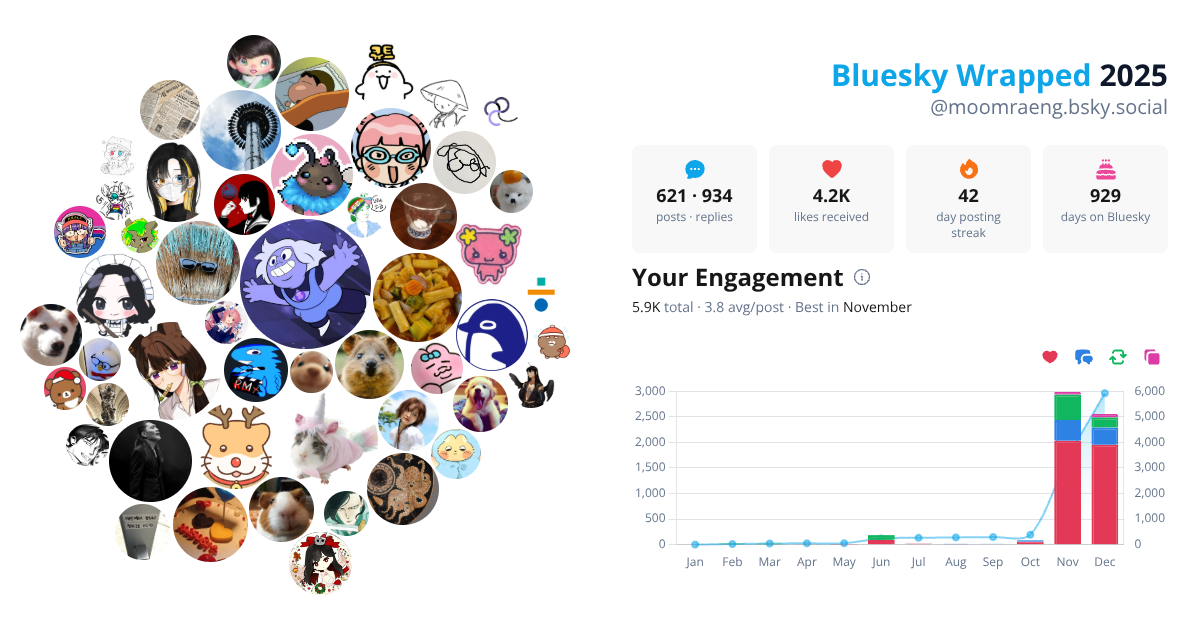 Your Bluesky Wrapped 2025 preview