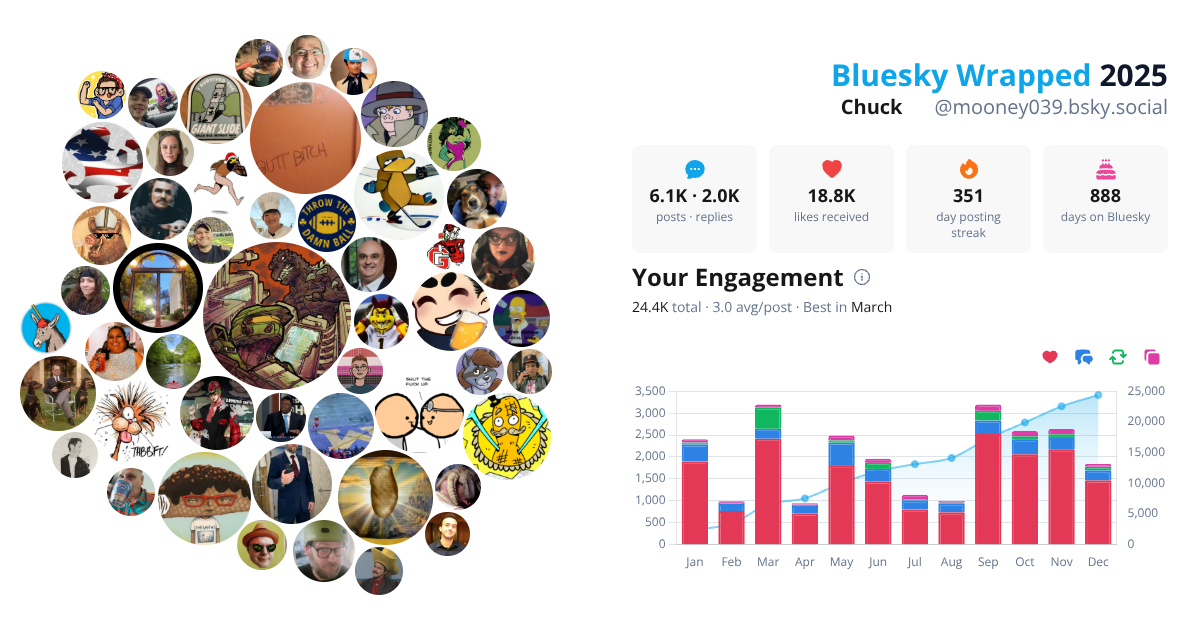Your Bluesky Wrapped 2025 preview