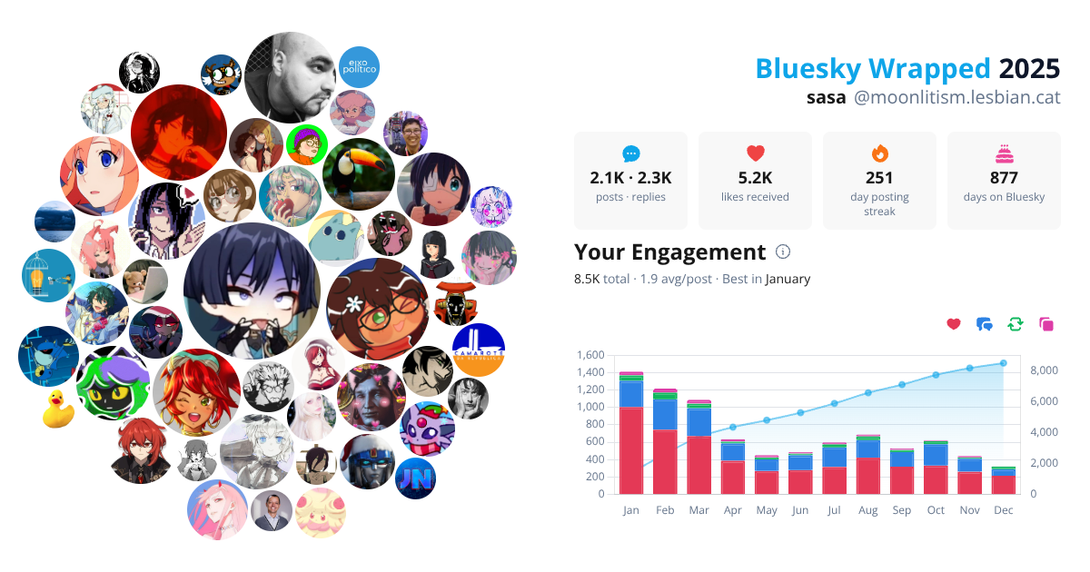 Your Bluesky Wrapped 2025 preview