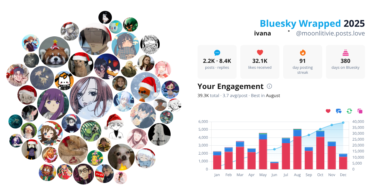 Your Bluesky Wrapped 2025 preview