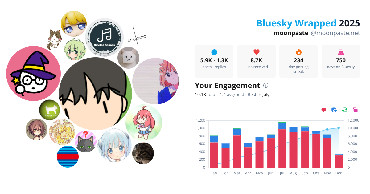 Your Bluesky Wrapped 2025 preview