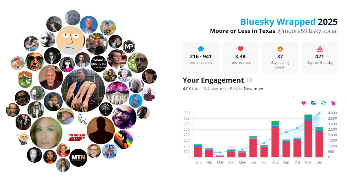 Your Bluesky Wrapped 2025 preview