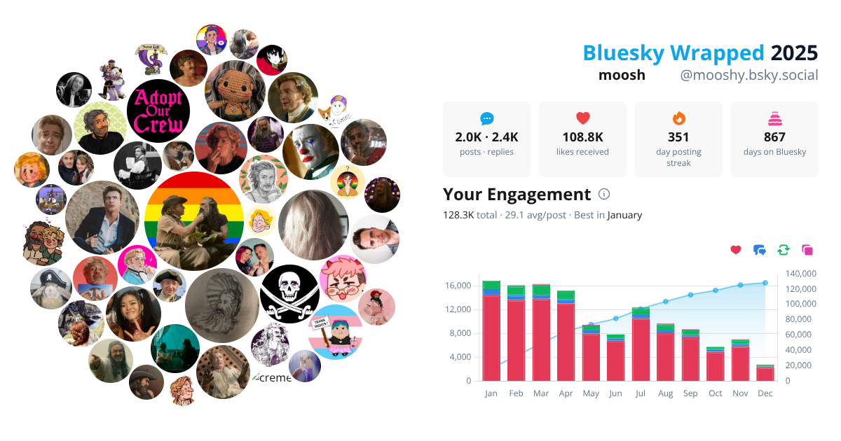 Your Bluesky Wrapped 2025 preview