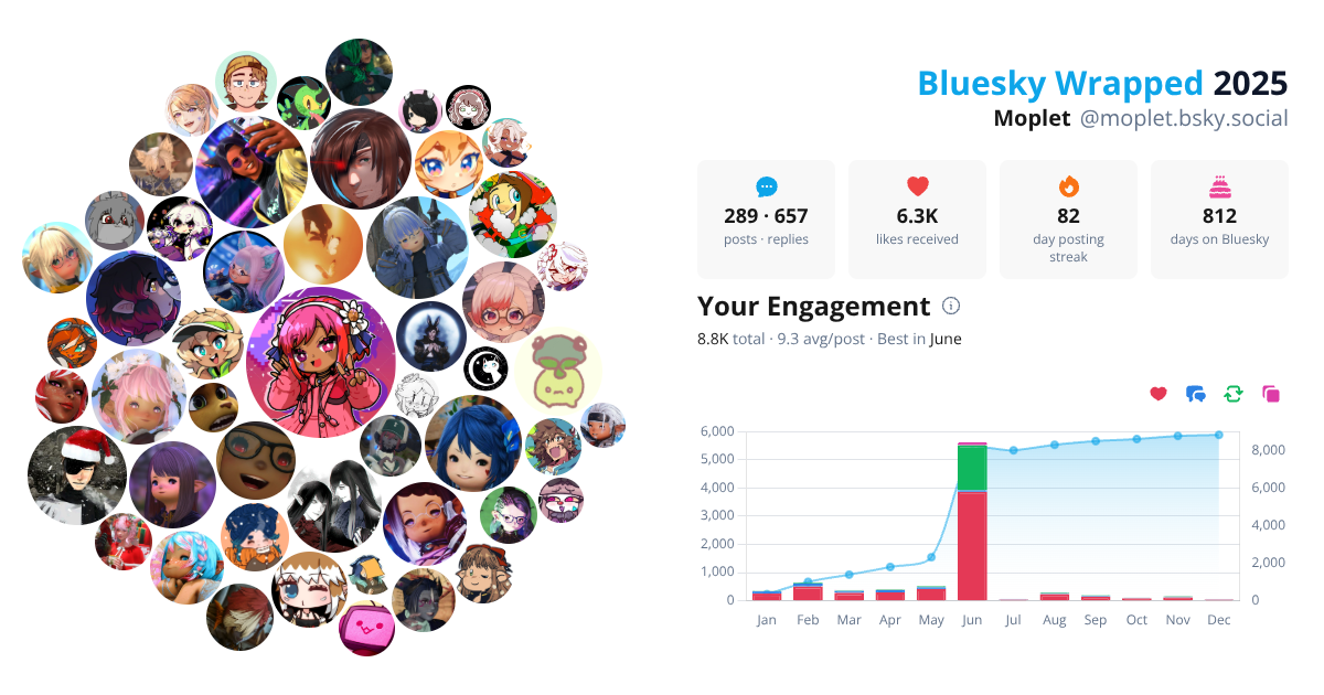 Your Bluesky Wrapped 2025 preview