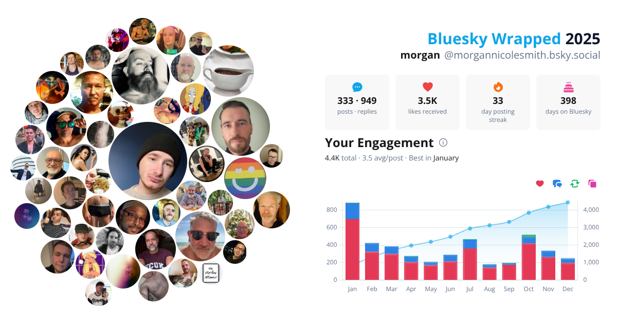 Your Bluesky Wrapped 2025 preview