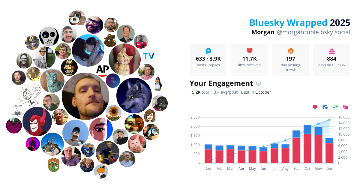 Your Bluesky Wrapped 2025 preview