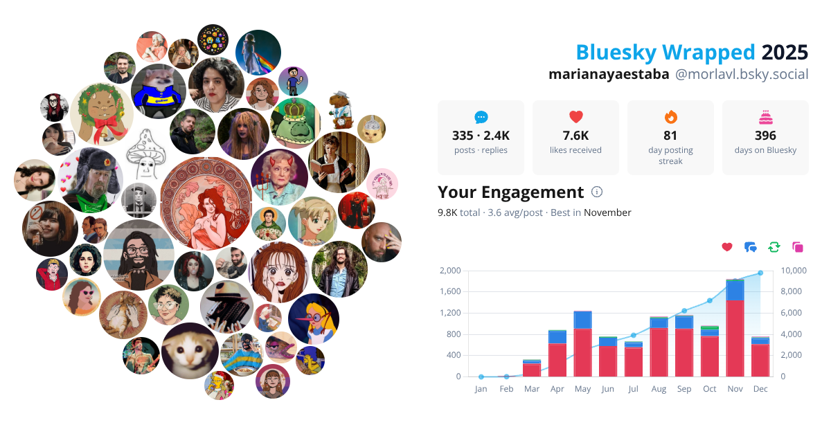 Your Bluesky Wrapped 2025 preview
