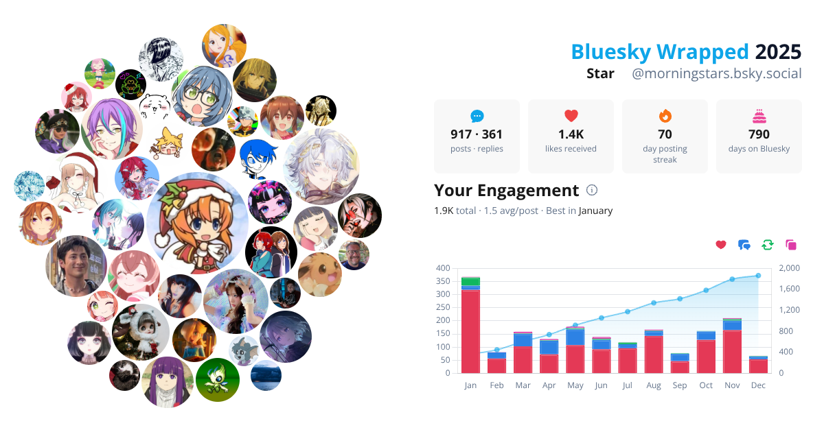 Your Bluesky Wrapped 2025 preview