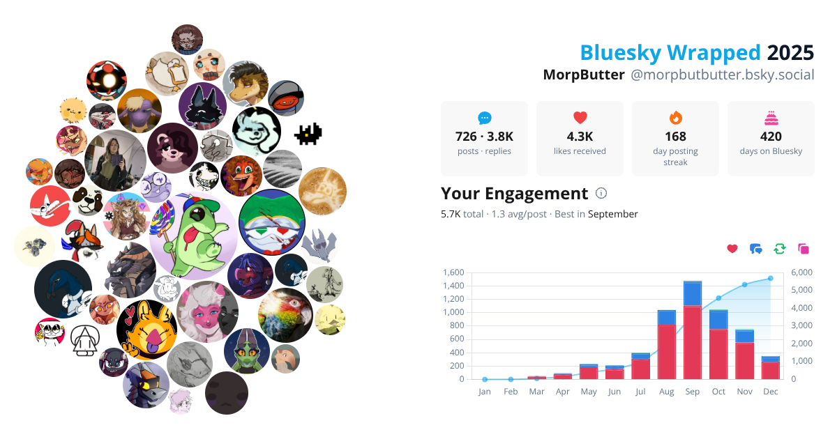 Your Bluesky Wrapped 2025 preview