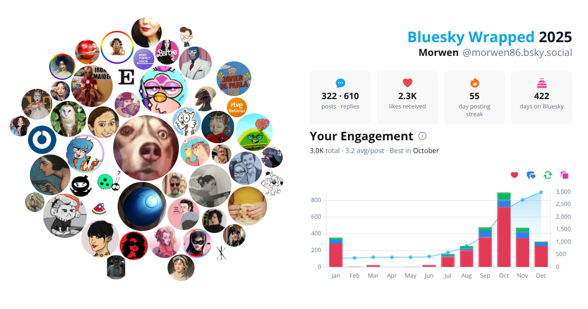 Your Bluesky Wrapped 2025 preview