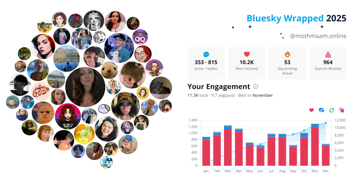 Your Bluesky Wrapped 2025 preview