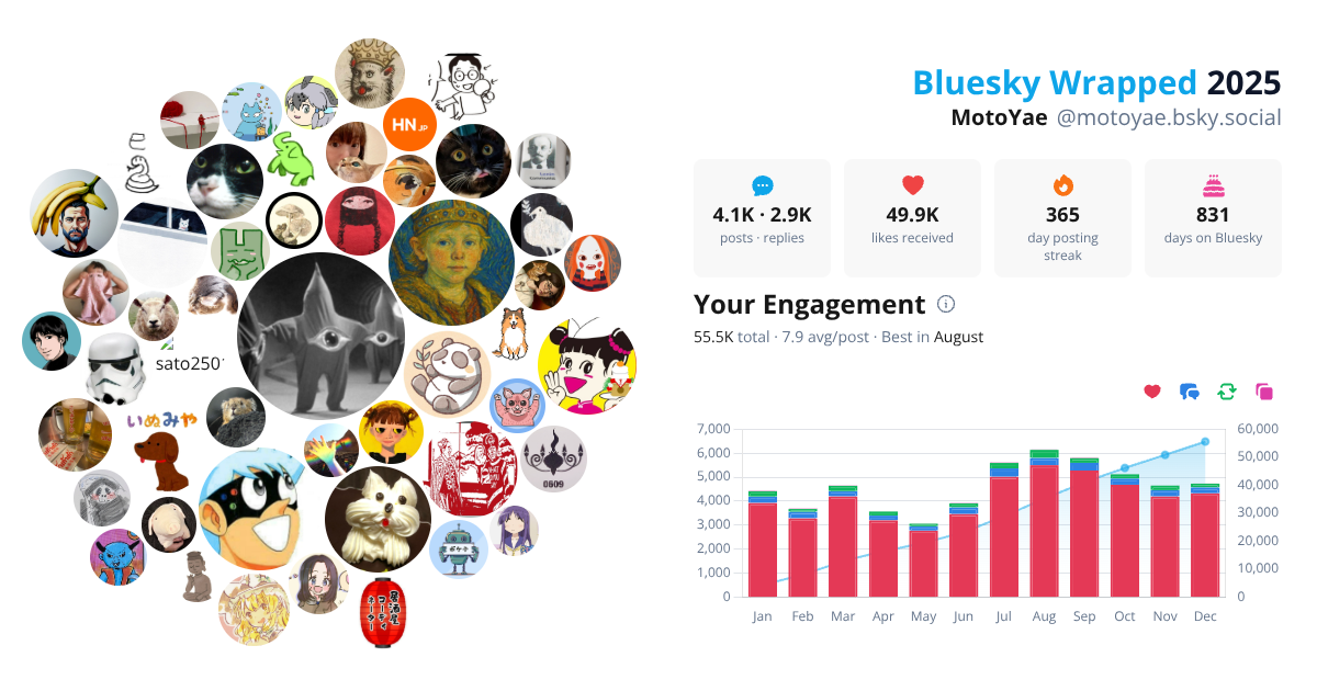 Your Bluesky Wrapped 2025 preview