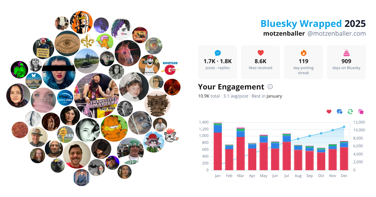 Your Bluesky Wrapped 2025 preview