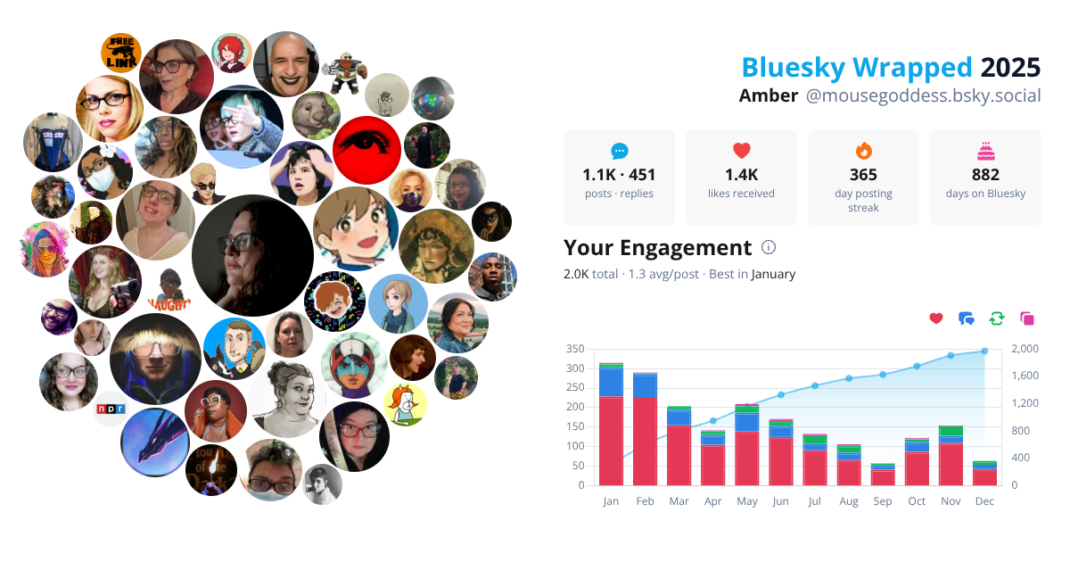 Your Bluesky Wrapped 2025 preview