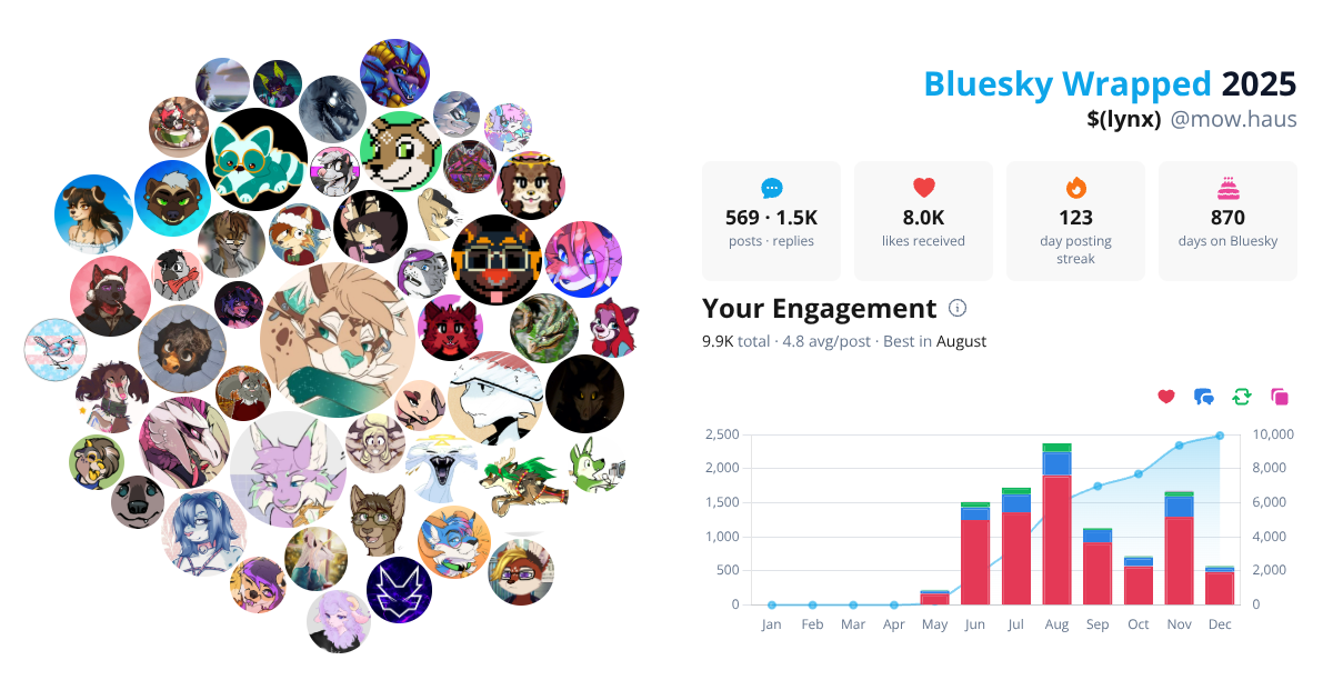 Your Bluesky Wrapped 2025 preview
