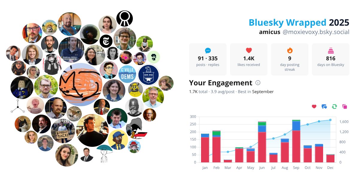 Your Bluesky Wrapped 2025 preview